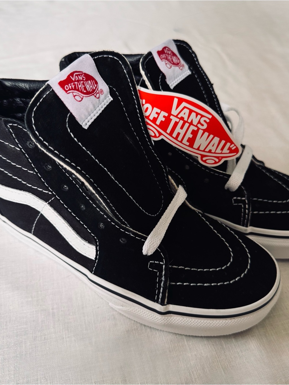 Vans Sk8-Hi Kids Black High-Top Skate Shoe Brand New Never Worn